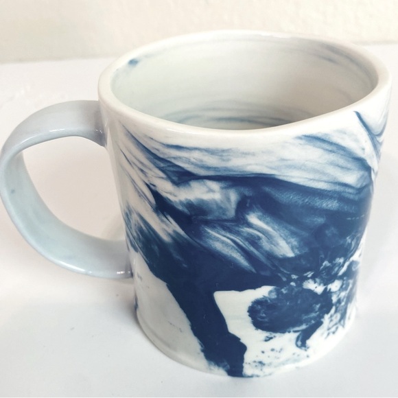 Anthropologie Blue Marbled Monogram B Mug 14oz - Picture 5 of 8